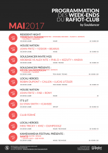 Programmation du mois de mai 2017